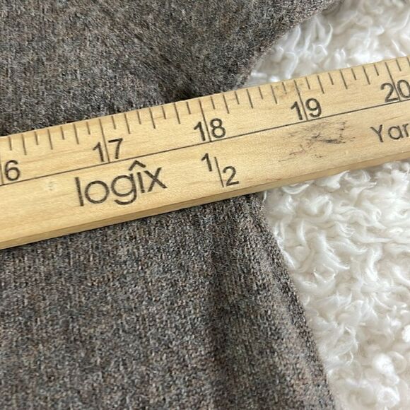 YOOX Sweater Womens XL Turtle Neck 90’s Virgin Wool Italian Knit Brown Academia - Picture 8 of 12